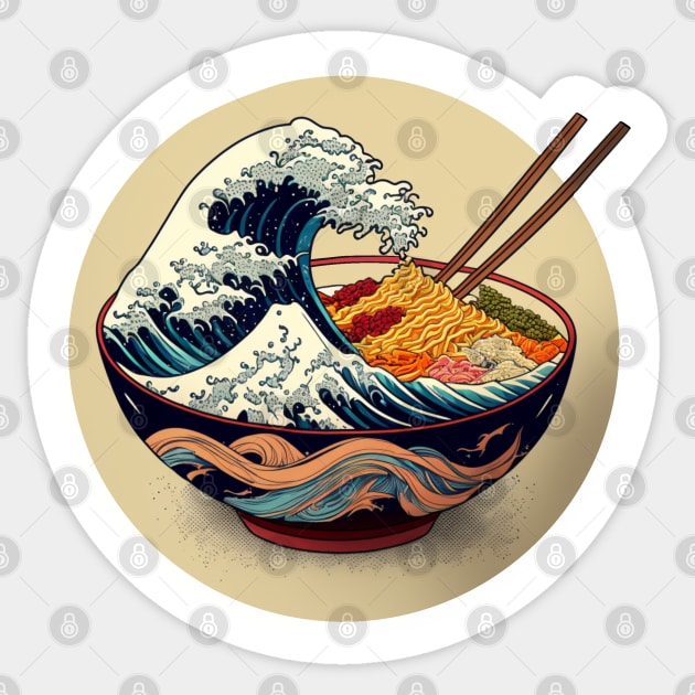 Hokusai Ramen Sticker by BankaiChu